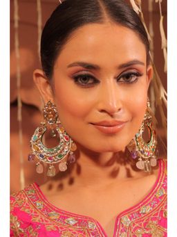 Amreli Jaipur - Hargun Kundan Chandbali Earrings