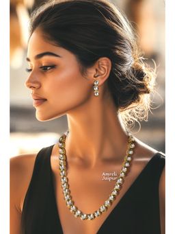 Amreli Jaipur - Aarini Kundan Necklace Set