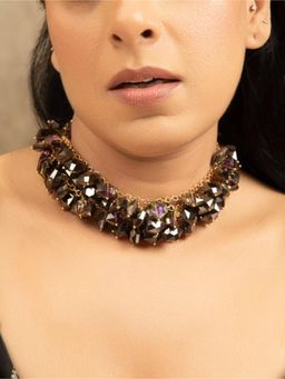XAGO - Kreit Glass Stone Luxe Modern Necklace