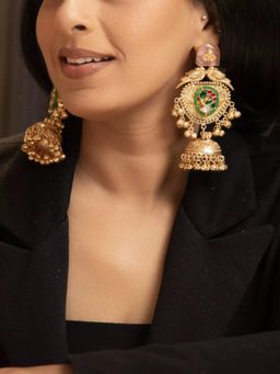 XAGO - Shymala Golden Jhumka Earrings