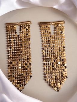 XAGO - Le Daniel Gold Plate Contemporary Shapde Drop Earrings