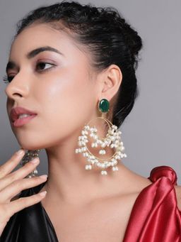 XAGO - Le Harmonia Green Onyx and Pearls Earrings