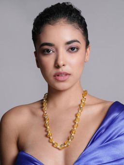 XAGO - Le Kalonice Citrine and Kundan Necklace