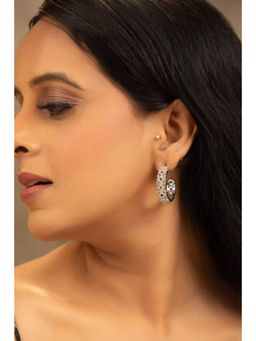 XAGO - Mayra Cz Stone Hoop Earrings