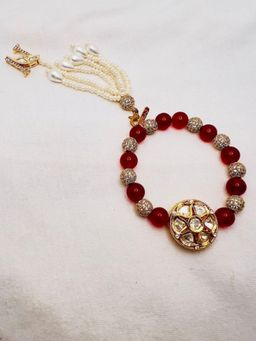 XAGO - Le Prisha Red Pearl and Kundan Bracelet