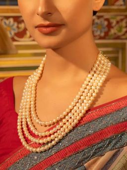 XAGO - Swarn Aangan Multi-Layered Classic Real Pearl Necklace