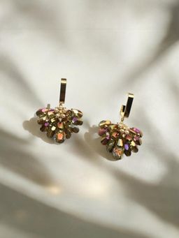 XAGO - Le Regina Multi Stone Contemporary Shaped Stud Earrings