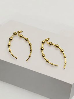 XAGO - Le Daniela Gold Plated Contemporary Shaped Stud Earring