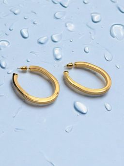 XAGO - Le Carolina Gold Plated Contemporary Shaped Stud Earring
