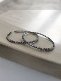 XAGO - Le Camlia Silver Plated Contemporary Shaped Stud Earrings