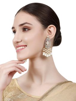 XAGO - Jena Polki And Pearl Drop Earrings