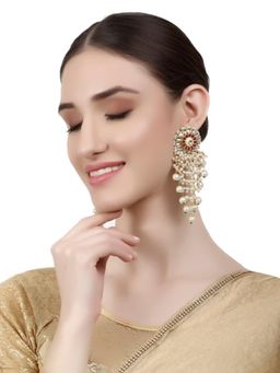 XAGO - Veta Pearl And Polki Drop Earrings