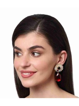 XAGO - Karasi Black Onyx, Garnet And Mother Of Pearl Convert Earrings