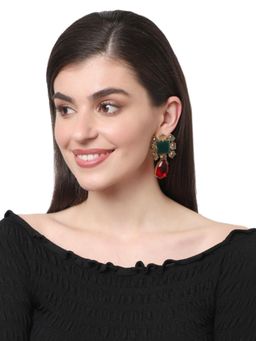 XAGO - Elodie Green Onyx, Smoky Quartz and Garnet Convert Earring