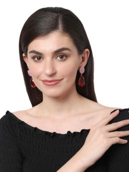 XAGO - Shiraya Rose Quartz and Garnet Convert Earrings