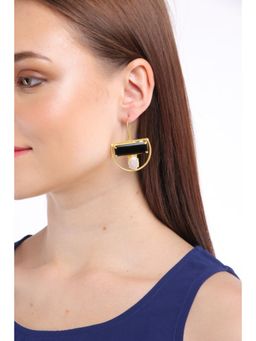 XAGO - Agata Black Onyx And Pear L Drop Earrings