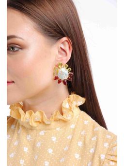 XAGO - Raeca Citrine, Garnet And Pearl Studs
