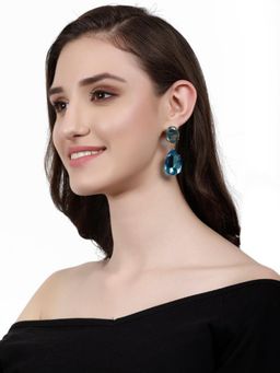 XAGO - Ashna Blue Convertible Drop Earrings