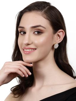 XAGO - Ishanvi Mother Of Pearl Gold Plated Studs