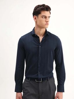 Rare Rabbit - Men Vert-Ls-25 Navy Primary Shirt