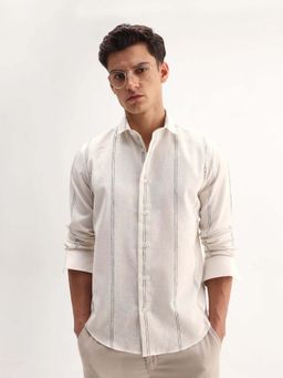 Rare Rabbit - Men Riog White Primary Shirt