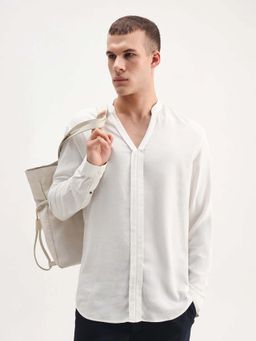 Rare Rabbit - Men Kurto 25 White Primary Shirt