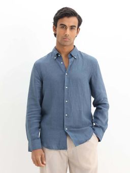 Rare Rabbit - Men Lucis Blue Dusky Shirt