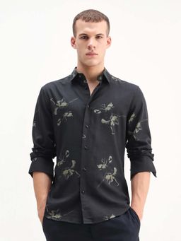 Rare Rabbit - Men Flaro Black Primary Shirt
