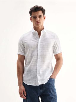 Rare Rabbit - Men Parcor White Primary Shirt