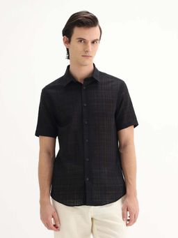 Rare Rabbit - Men Parcor Black Primary Shirt