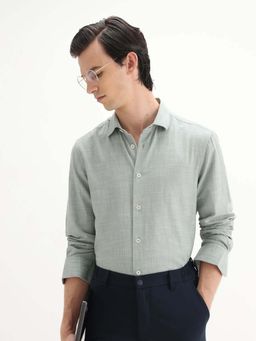 Rare Rabbit - Men Slub Sage Primary Shirt