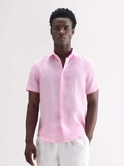 Rare Rabbit - Men Poist Pink Primary Shirt