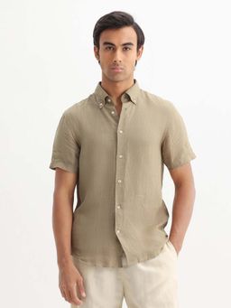 Rare Rabbit - Men Poist Khaki Primary Shirt