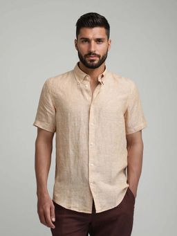 Rare Rabbit - Men Poist Cream Dusky Shirt