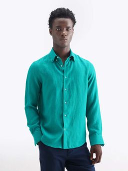 Rare Rabbit - Men Lucis Green Flouroscent Shirt