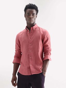 Rare Rabbit - Men Lucis Pink Dusky Shirt