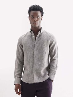 Rare Rabbit - Men Lucis Grey Shirt