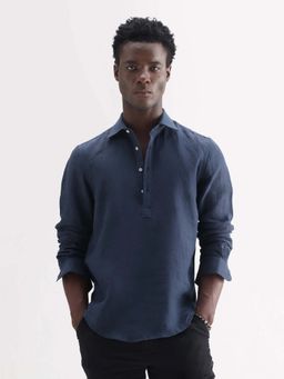 Rare Rabbit - Men Kurts Navy Blue Primary Shirt