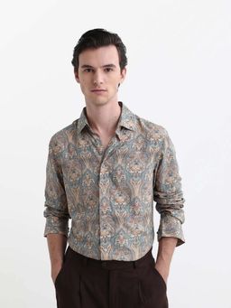 Rare Rabbit - Men Jirla Green Dusky Shirt