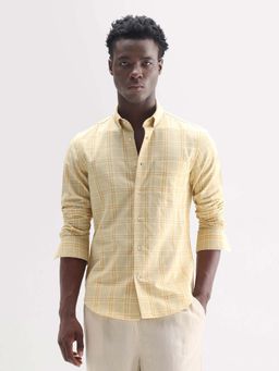 Rare Rabbit - Men Jaze Yellow Primary Shirt