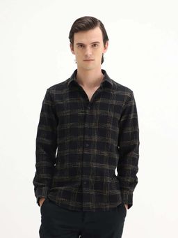 Rare Rabbit - Men Brule Black Primary Shirt