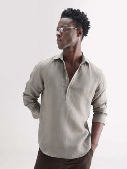 Rare Rabbit - Men Brickurt Grey Dusky Shirt