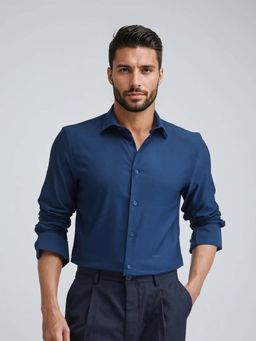 Rare Rabbit - Men Mero-25 Blue Shirt