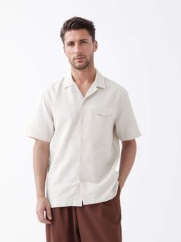 Rare Rabbit - Men Dobo Off White Primary Shirt