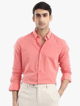 Rare Rabbit - Men Cambroc Coral Flouroscent Shirt