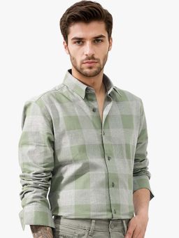 Rare Rabbit - Men Etan Green Dusky Shirt
