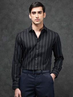 Rare Rabbit - Men Forty Black Primary Shirt