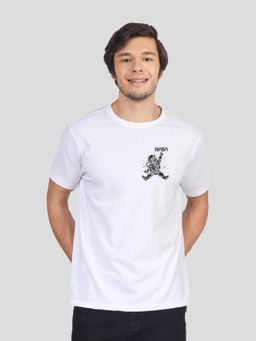 Greylongg - White Comfortable Men Round Neck Graphic T-Shirt