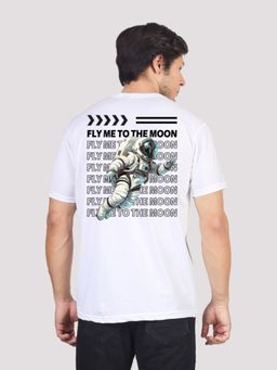 Greylongg - White Comfortable Round Neck Graphic T-Shirt