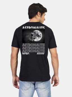 Greylongg - Black Comfortable Men Graphic Round Neck T-Shirt